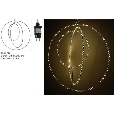 CERCHI METALLO 720LED D60 B.CO